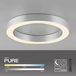 PURE LINES ROUND 6310-95 mennyezeti lámpa, ezüst, 1xLED small 1