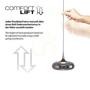 POSH 15692-15 szürke, 1xLED-es függesztett lámpa small 2