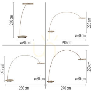 PURE LOOP-BOW 561-97 állólámpa, barna, 2xLED small 4