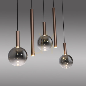 Paul Neuhaus BOWL 2286-23 barna LED függőlámpa, 5 fényforrással small 5