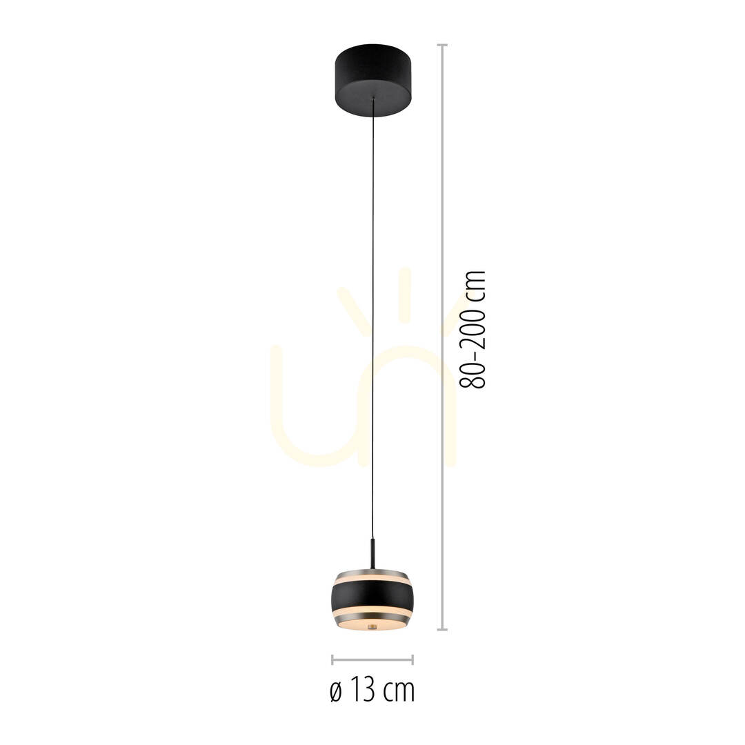 Előnézet PURE FALLING RINGS 2503-18 Fekete 1xLED függesztett lámpa PURE FALLING RINGS 2503-18 Fekete 1xLED függesztett lámpa