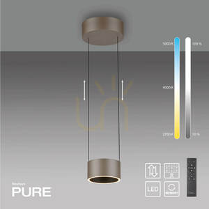 PURE CLIPSE 2471-97 barna, 2xLED-es függesztett lámpa small 1