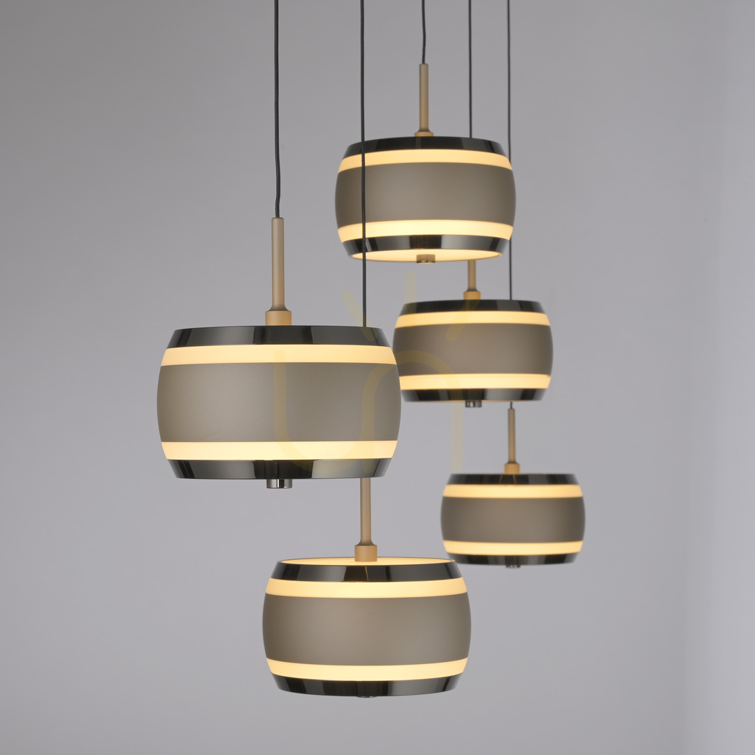 Jelölje be PURE FALLING RINGS 2504-97 Barna 5xLED függesztett lámpa PURE FALLING RINGS 2504-97 Barna 5xLED függesztett lámpa