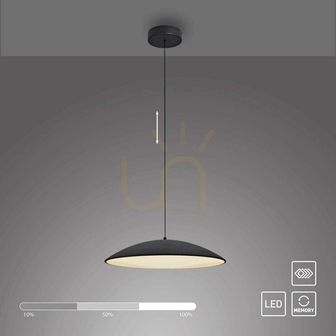 Kilátás LENTE14607-18 Fekete, 1xLED-es függesztett lámpa LENTE14607-18 Fekete, 1xLED-es függesztett lámpa
