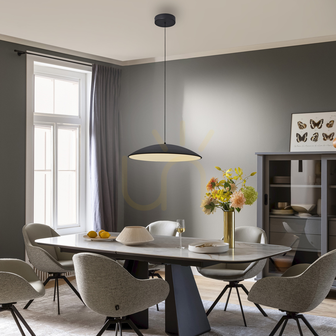 Kijelző LENTE14607-18 Fekete, 1xLED-es függesztett lámpa LENTE14607-18 Fekete, 1xLED-es függesztett lámpa