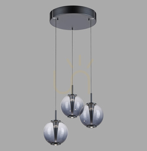 PURE E-Infinity 2222-15 szürke, 3 LED-es függesztett lámpa small 0