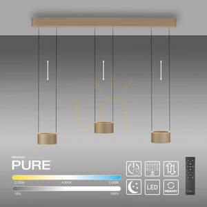 PURE CLIPSE 2473-97 barna, 6 LED-es függesztett lámpa small 1