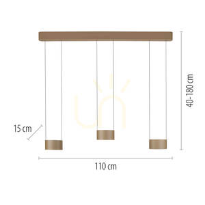 PURE CLIPSE 2473-97 barna, 6 LED-es függesztett lámpa small 8