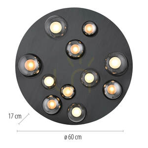 PURE POPUP 6588-15 mennyezeti lámpa, szürke, 11 LED 9 PURE POPUP 6588-15 mennyezeti lámpa, szürke, 11 LED small 9