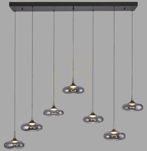 POSH 15695-15 szürke, 7 LED-es függesztett lámpa 0 POSH 15695-15 szürke, 7 LED-es függesztett lámpa small 0