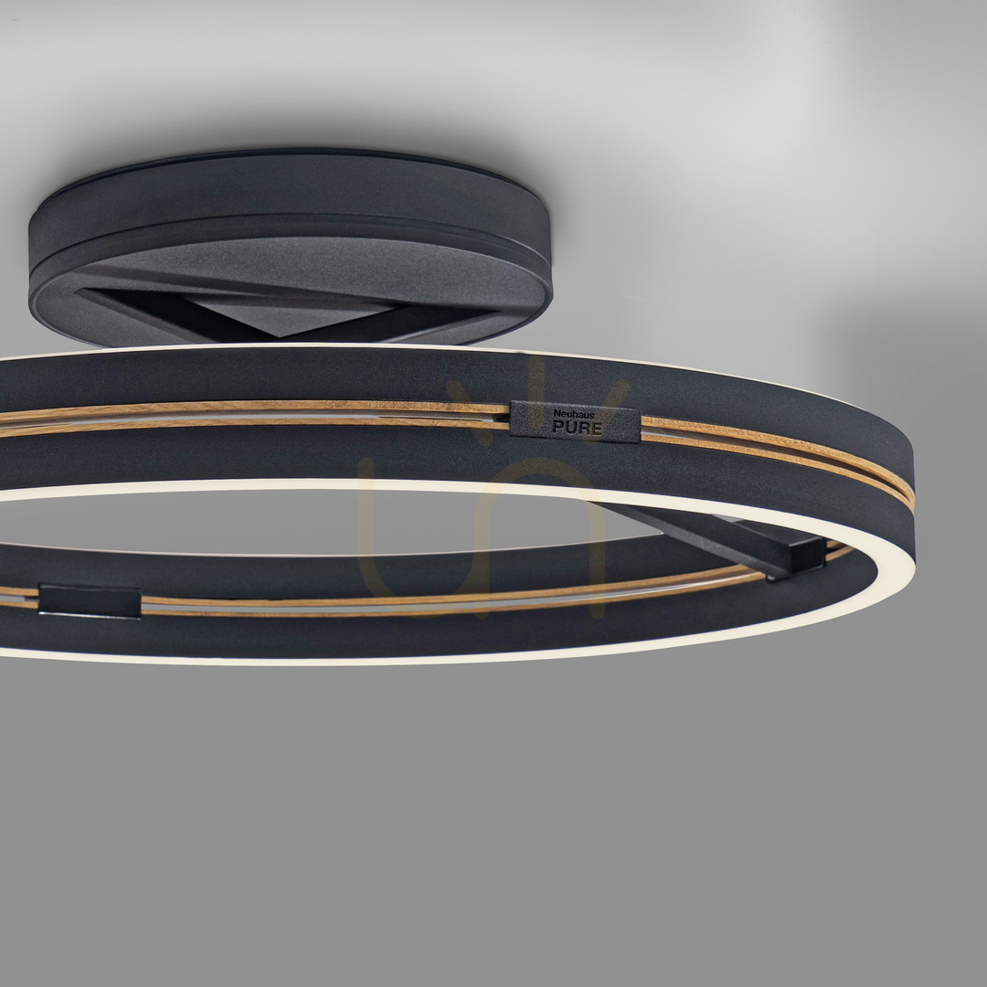 Kilátás PURE LOOP 6552-18 fekete mennyezeti lámpa, 2xLED PURE LOOP 6552-18 fekete mennyezeti lámpa, 2xLED