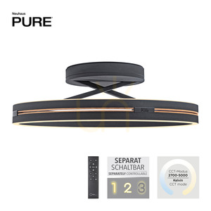 PURE LOOP 6552-18 fekete mennyezeti lámpa, 2xLED 6 PURE LOOP 6552-18 fekete mennyezeti lámpa, 2xLED small 6