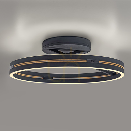 Jelölje be PURE LOOP 6552-18 fekete mennyezeti lámpa, 2xLED