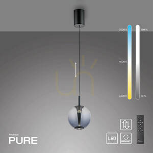PURE INFINITY 2220-15 szürke, 1xLED-es függesztett lámpa 1 PURE INFINITY 2220-15 szürke, 1xLED-es függesztett lámpa small 1