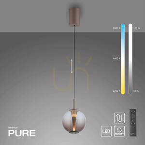 PURE INFINITY 2220-97 függesztett lámpa, barna, 1xLED 1 PURE INFINITY 2220-97 függesztett lámpa, barna, 1xLED small 1