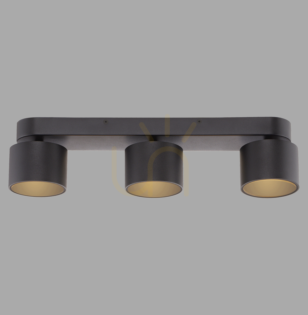 PURE CUP 6227-18 Fekete, 3xLED-es mennyezeti lámpa
