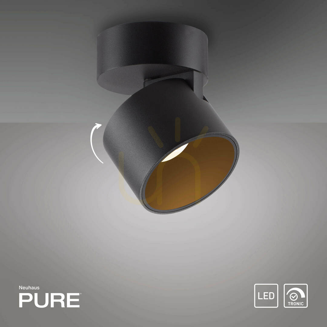Kilátás PURE CUP 6226-18 mennyezeti lámpa, fekete, 1xLED PURE CUP 6226-18 mennyezeti lámpa, fekete, 1xLED