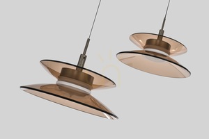 CREMA 3-lámpás, kerek függőlámpa, barna / kávé színű lámpaernyő 5058-321 Aviano small 3