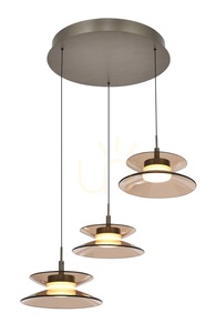 CREMA 3-lámpás, kerek függőlámpa, barna / kávé színű lámpaernyő 5058-321 Aviano small 4