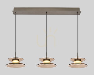 CREMA egyenes, 3-lámpás függőlámpa, barna / kávé színű lámpaernyő 7058-321 Aviano small 1