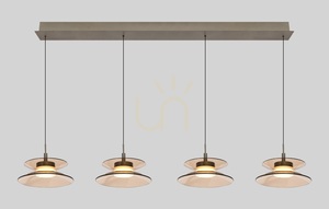 CREMA Straight 4-Light függőlámpa, barna / kávé színű árnyék 7058-421 Aviano small 1