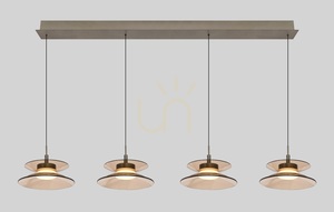 CREMA Straight 4-Light függőlámpa, barna / kávé színű árnyék 7058-421 Aviano small 4