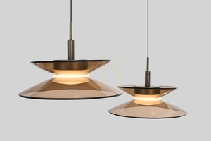 CREMA ovális, 6 lámpás függőlámpa, barna / kávé színű lámpaernyő 7058-621 Aviano small 6