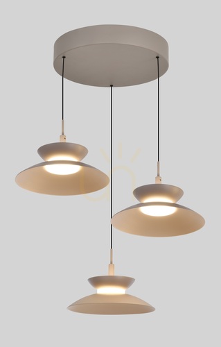 Jelölje be GUBBIO Round Trio függesztett lámpa, Cashmere, 5060-313 Aviano