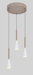 TROMPTO Round Trio függesztett lámpa, Cashmere, 5050-324 Aviano small 1