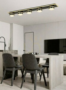 Mennyezeti lámpa – BIARRITZ egyszerű, 5-lámpás mennyezeti lámpa, fekete króm 9047-605 Aviano small 4