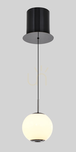 Aviano LUBERON 6051-105 LED függőlámpa, fekete króm, fehér gömb 12 cm small 1