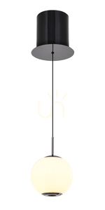 Aviano LUBERON 6051-105 LED függőlámpa, fekete króm, fehér gömb 12 cm small 2