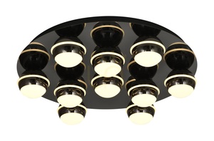 BIARRITZ kerek LED mennyezeti lámpa, fekete króm, 9047-1005, Aviano small 1