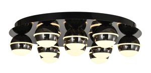 BIARRITZ kerek LED mennyezeti lámpa, fekete króm, 9047-1005, Aviano small 4