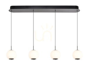 LUBERON 4-lámpás, egyenes LED-es függesztett lámpa, fekete króm, 7051-405, Aviano small 2