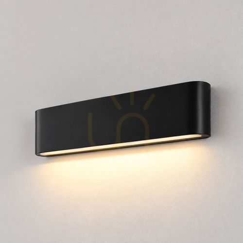 Jelölje be Italux Vedras fekete kültéri LED falilámpa 30 cm, 14,6 W 3000 K