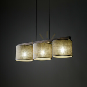 Viga Shade diófa függőlámpa, 3 db XE27 small 1
