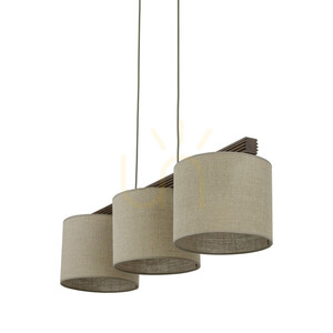 Viga Shade diófa függőlámpa, 3 db XE27 small 5