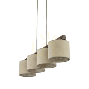 Viga Shade diófa függőlámpa, 4 db XE27-es izzóval small 5
