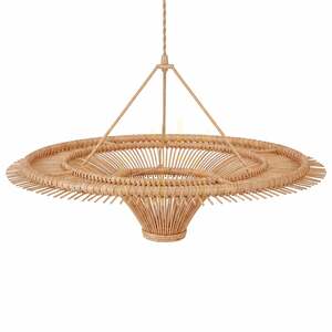 Függőlámpa BAZAR BIZAR Sky XXL, natúr rattan, 150 × 150 × 43 cm small 0