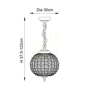 Endon Tanaro függőlámpa antik sárgaréz felülettel és üveggel E27 30 cm EH-TANARO-AB small 4