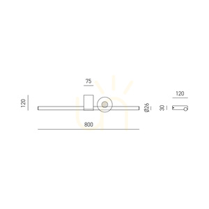 GAP563 Fekete Gea Luce fali lámpa IP44 small 1