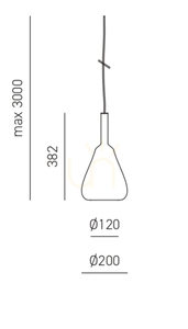 OFELIA S/11 FOFSV11 zöld, átlátszó függesztett lámpa a Gea Luce-tól small 1