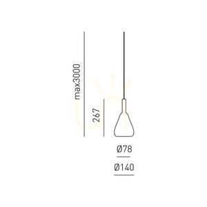 OFELIA S/11 MINI FOFSA11M függesztett lámpa, füstös átlátszó, Gea Luce small 1