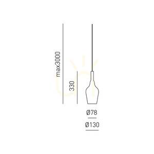 OFELIA S/12 MINI FOFST12M függesztett lámpa, átlátszó, a Gea Luce gyártmányában small 1