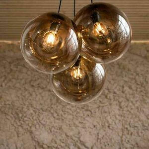Függőlámpa s.luce Orb, 3 izzós, átlátszó üveggömbökkel, E27, Ø40 cm small 2