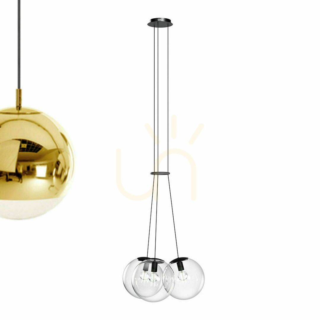Jelölje be Függőlámpa s.luce Orb, 3 fényforrásos, füstszínű üveggömbökkel, E27, 40 cm Függőlámpa s.luce Orb, 3 fényforrásos, füstszínű üveggömbökkel, E27, 40 cm