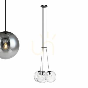 Függőlámpa s.luce Orb, 3 izzós, barna, üveggömbökkel, E27, Ø50 cm 14 Függőlámpa s.luce Orb, 3 izzós, barna, üveggömbökkel, E27, Ø50 cm small 14
