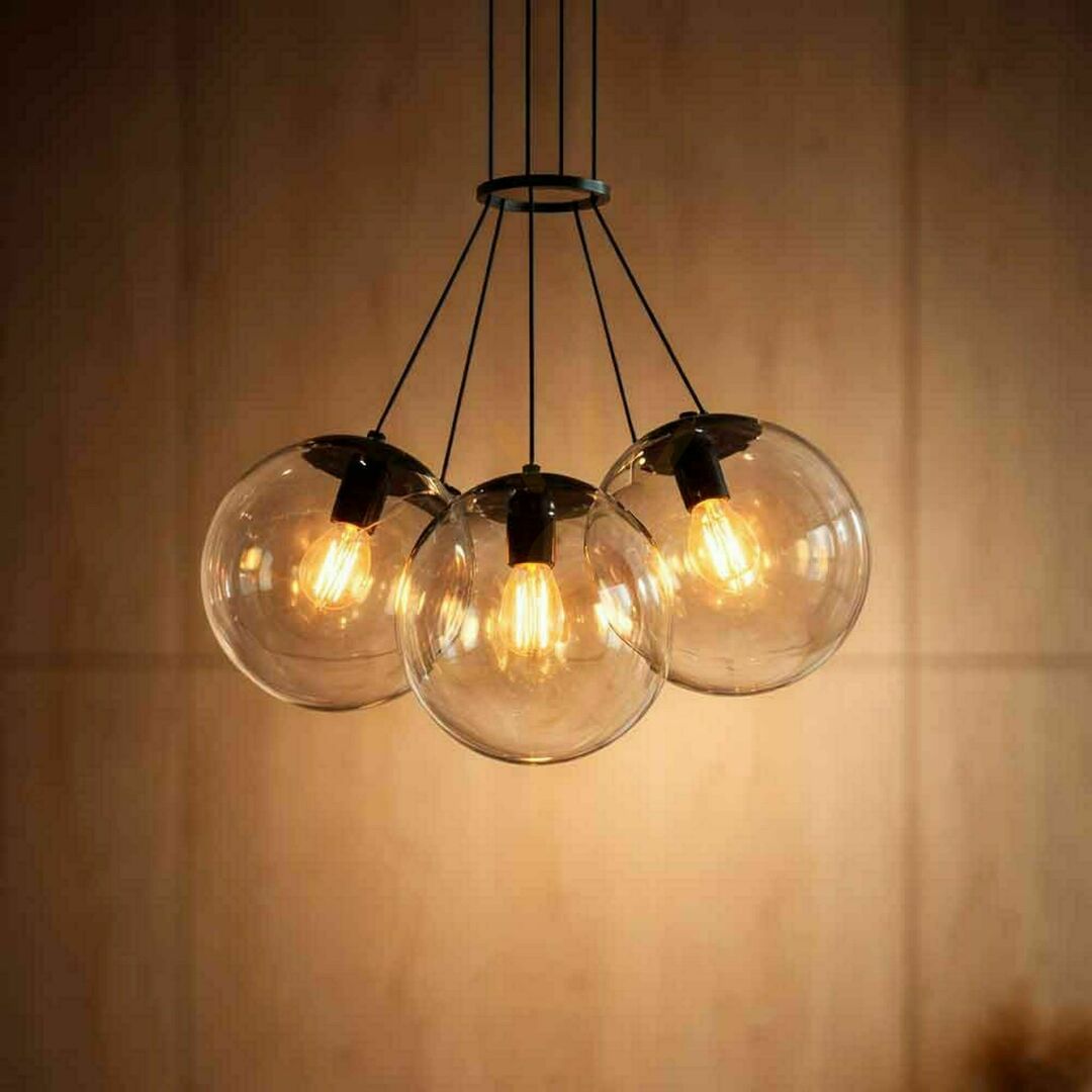 Kilátás Függőlámpa s.luce Orb, 3 izzós, füstszínű üveggömbökkel, Ø30 cm, E27 Függőlámpa s.luce Orb, 3 izzós, füstszínű üveggömbökkel, Ø30 cm, E27