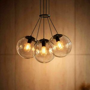 Függőlámpa s.luce Orb, 3 izzós, barna üveggömbös, E27, 40 cm 1 Függőlámpa s.luce Orb, 3 izzós, barna üveggömbös, E27, 40 cm small 1